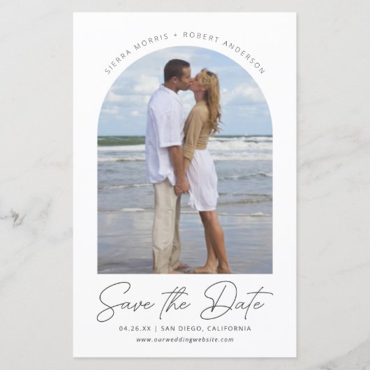 Save the Date Lässiges Foto für einen glatten Pen- (Vorderseite)