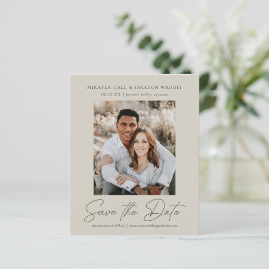 Save the Date Lässiges Skript bearbeiten (Stehend Vorderseite)