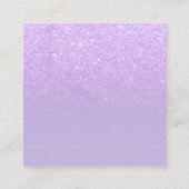 Save the Date Lavendel-Glitter-Foto des Imitats Quadratische Visitenkarte (Rückseite)