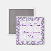 Save the Date Lavender lila Hochzeitsmagnete Magnet (Vorderseite/Rückseite)