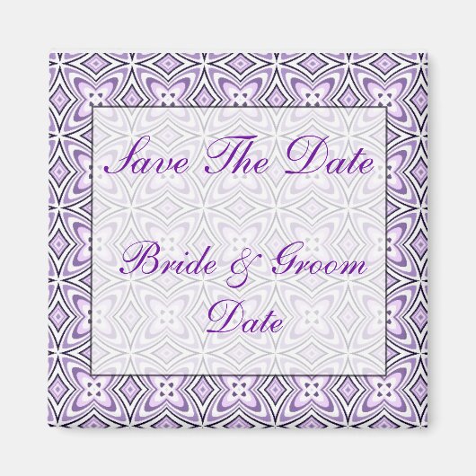 Save the Date Lavender lila Hochzeitsmagnete Magnet (Vorne)