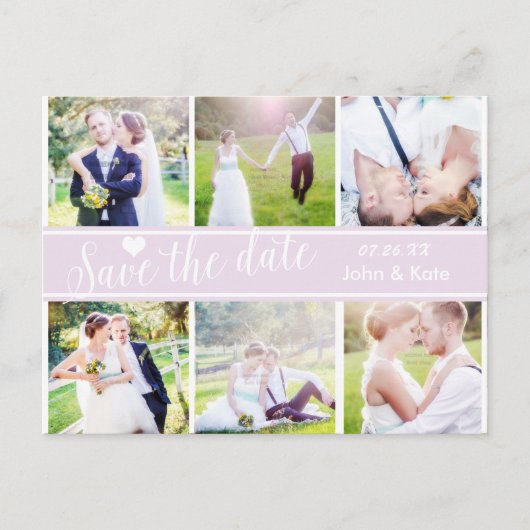 SAVE THE DATE Lavender Wedding 6 FOTO Postcard Ankündigungspostkarte (Vorderseite)