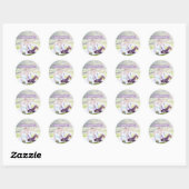 SAVE THE DATE Lavender Wedding Foto Sticker (Blatt)