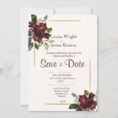 Save the Date, Lavish Florals Einladung (Vorderseite)
