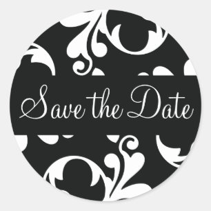 Save the Date Leaf Blühte Umschlag Sticker Siegel