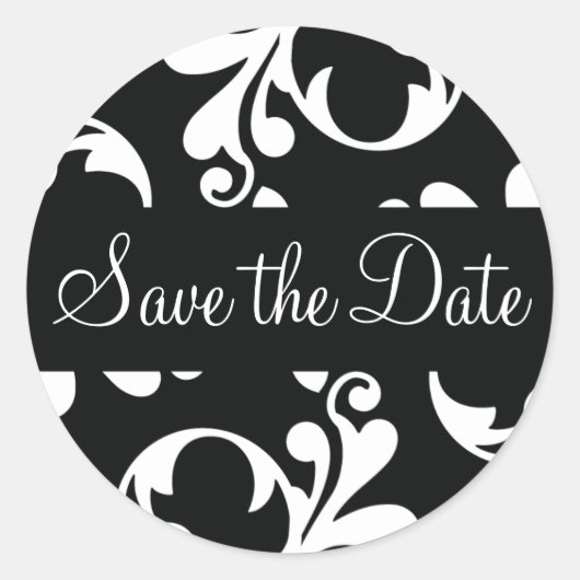 Save the Date Leaf Blühte Umschlag Sticker Siegel (Vorderseite)