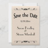 Save the Date Leather Look Magnet (Vorderseite)