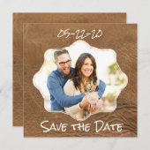 Save the Date Leather Theme (Vorne/Hinten)