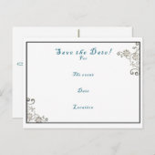 Save the Date leere Postkarten ausfüllen (Vorne/Hinten)