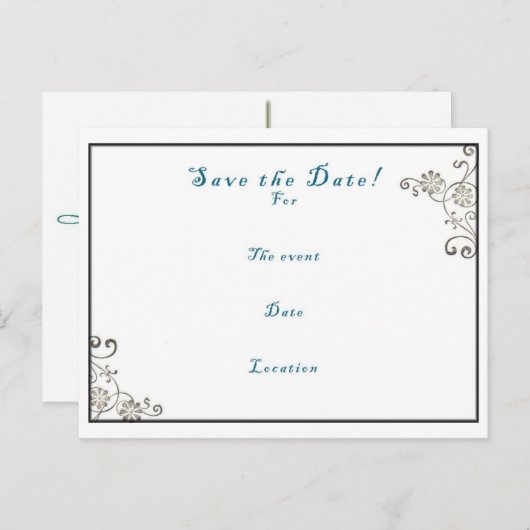 Save the Date leere Postkarten ausfüllen (Vorne/Hinten)