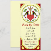 Save the Date, leicht - Happy Relationship Hex Date (Vorne/Hinten)