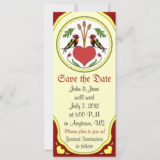Save the Date, leicht - Happy Relationship Hex Date (Vorderseite)