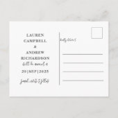 Save the Date Lemons & Lavender Wedding Postkarte (Rückseite)