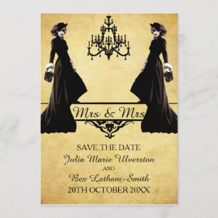 Save the Date - lesbische gotische Steampunk Art
