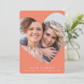 SAVE THE DATE lgbtq moderne Foto Einladung (Stehend Vorderseite)