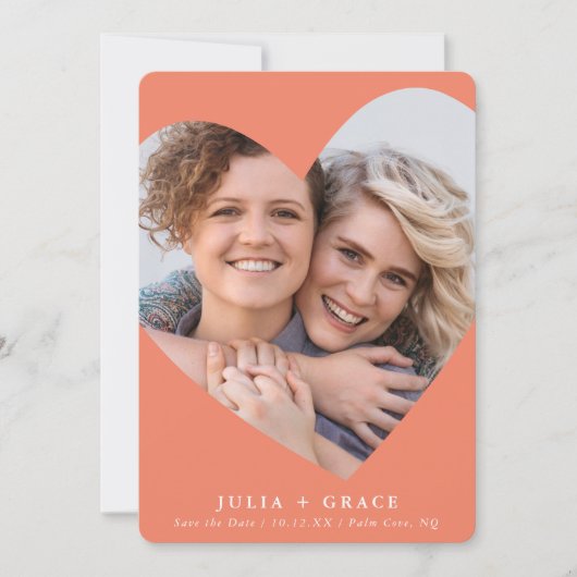 SAVE THE DATE lgbtq moderne Foto Einladung (Vorderseite)