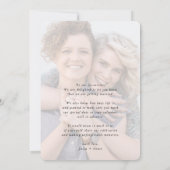 SAVE THE DATE lgbtq modernes Foto Denim Blau Einladung (Rückseite)