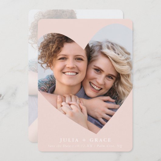 SAVE THE DATE lgbtq Modernes Foto Einladung (Vorne/Hinten)