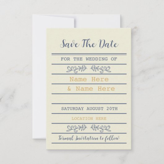 Save the Date Library Wedding Books lädt ein (Vorderseite)