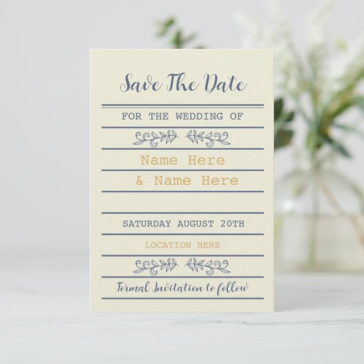 Save the Date Library Wedding Books lädt ein (Stehend Vorderseite)