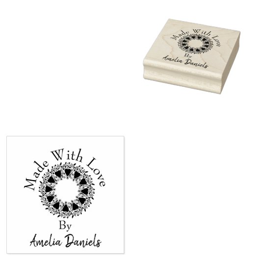 Save the Date Liebe Herzkranz Gummistempel (Stempel)