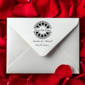 Save the Date Liebe Herzkranz Gummistempel