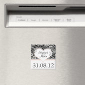 Save the Date Liebe taubt Vögel lieben Damastmagne Magnet (In Situ (Geschirrspüler))