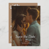 Save the Date: Liebe und Engagement Einladung (Vorne/Hinten)