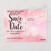 Save the Date Liebe und Herz Postkarte (Rückseite)