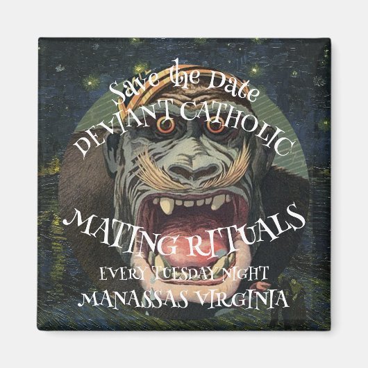 SAVE THE DATE LIEBENDE KATHOLISCHE MATRITUALE MAGNET (Vorne)