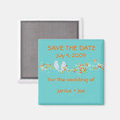 Save the Date liebes Vogelmagnet Magnet (Vorderseite/Rückseite)