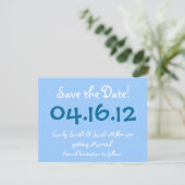 Save the Date Light Blue (Stehend Vorderseite)