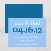 Save the Date Light Blue (Vorne/Hinten)