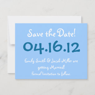 Save the Date Light Blue