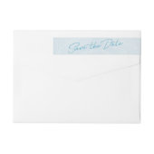 Save the Date Light Blue Tropical Palm Blätter (Rückseite)