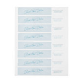 Save the Date Light Blue Tropical Palm Blätter (Bogen)