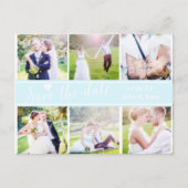 SAVE THE DATE Light Blue Wedding 6 FOTO Postcard Ankündigungspostkarte (Vorderseite)