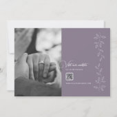 Save the Date Lila Foto-Karte (Rückseite)