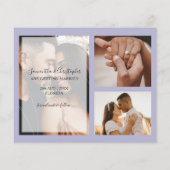 Save the Date Lila Hochzeit des Fotos (Rückseite)