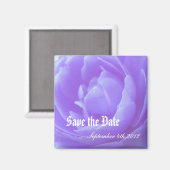 Save the Date, lila Rose Blume Magnet (Vorderseite/Rückseite)