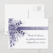 Save the Date Lila Rose Postkarte (Vorne/Hinten)