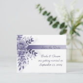 Save the Date Lila Rose Postkarte (Stehend Vorderseite)