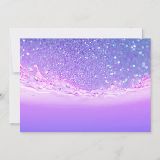 Save the Date Lila tropische Ozeanrosa (Rückseite)