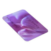 Save the Date Lila Tulip Petal Flexible Magnet (Rechte Seite)