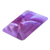 Save the Date Lila Tulip Petal Flexible Magnet (Linke Seite)