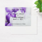 Save the Date lila und weiße Blumen (Schreibtisch)