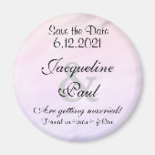 Save the Date Lila Wasserfarbmagnete Magnet (Vorne)