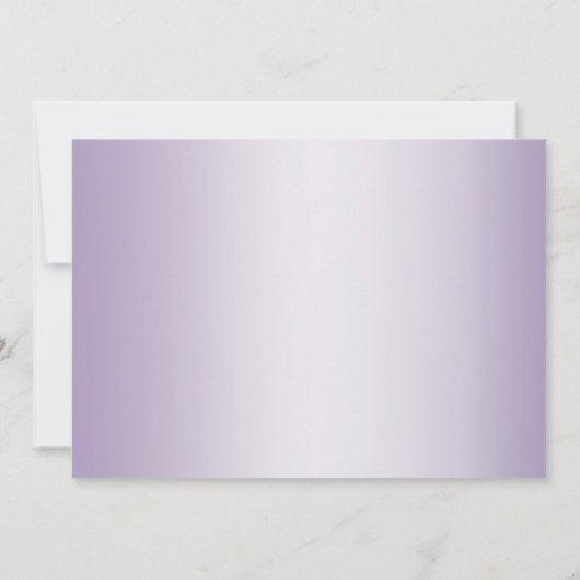 Save The Date | Lilac Shimmer Stripes Monogramm (Rückseite)