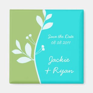 Save the Date Limones Grün der Magnet-Blattbeeren Magnet