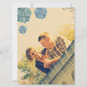 Save the Date Linen Blue Blume Petal Blooms (Rückseite)